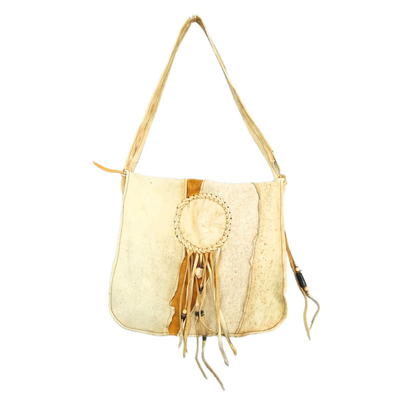 Erda leather Handbags - Erda Leather Large Boho Crossbody Messenger Bag With Fringe Detail